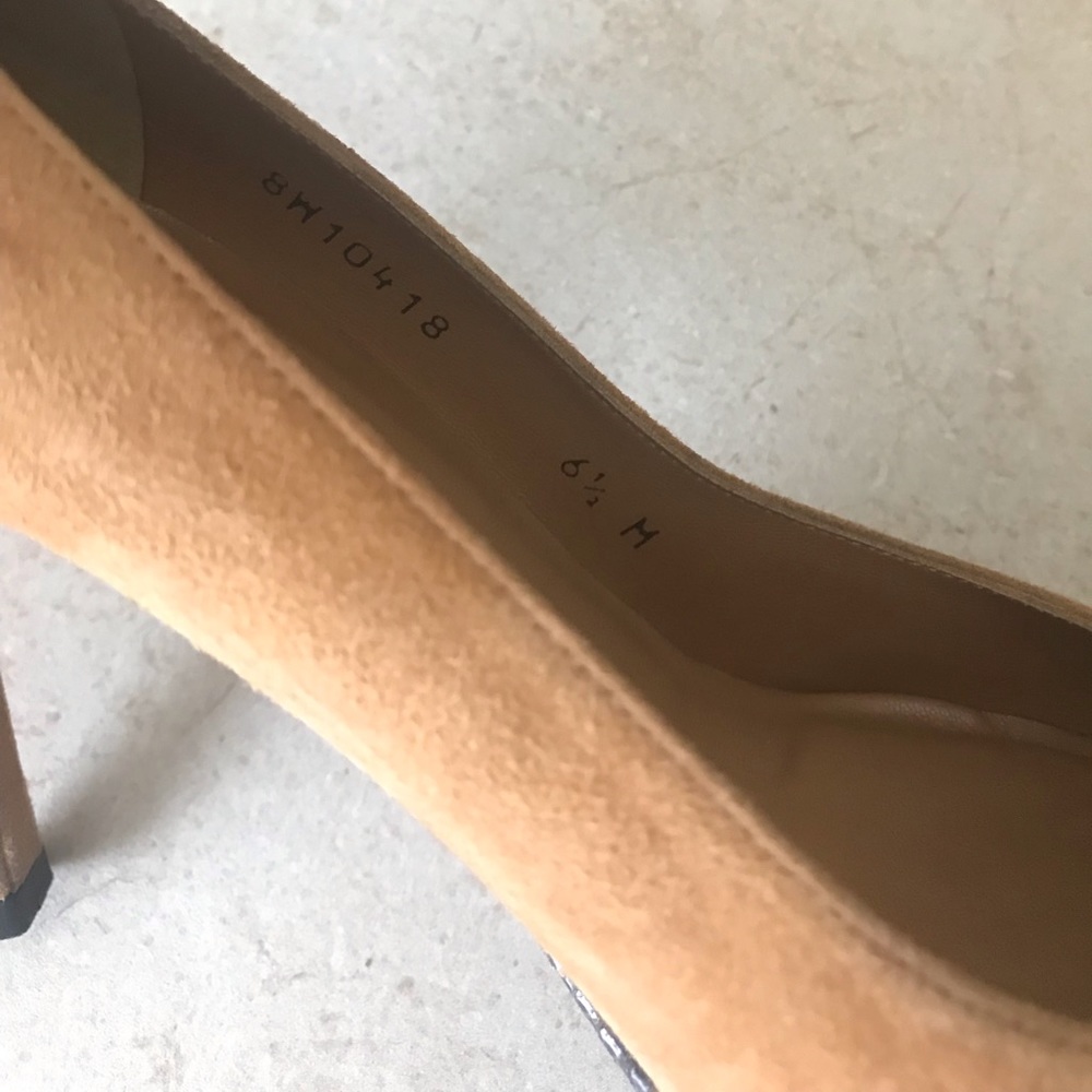 Stuart Weitzman Purist Camel Suede Pamps - image 7